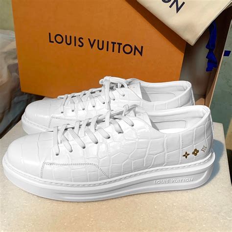 louis vuitton white leather sneakers|authentic Louis Vuitton sneakers.